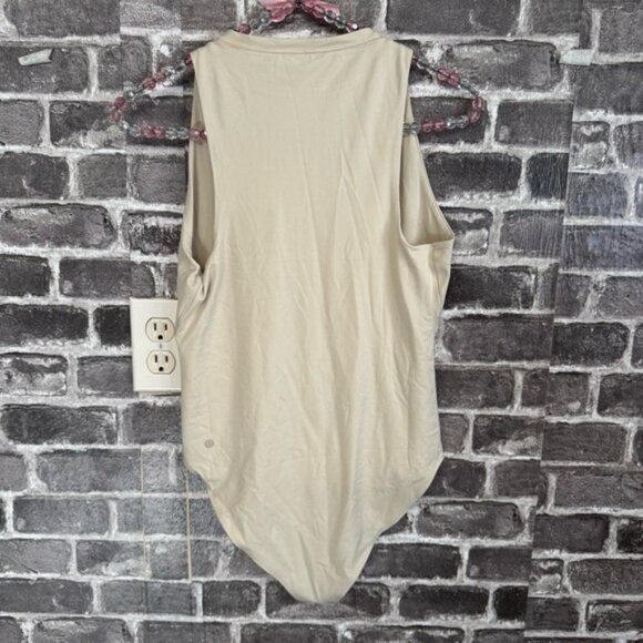 NWT Lululemon wundermost Nulu Square-Neck Sleeveless Bodysuit cream bikini cut - Picture 9 of 12
